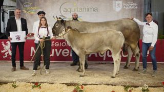 Laure, Grande championne suitée, avec Trésor, son veau. (©Pierre Frei) Laure, Grande championne suitée, avec Trésor, son veau. (©Pierre Frei)