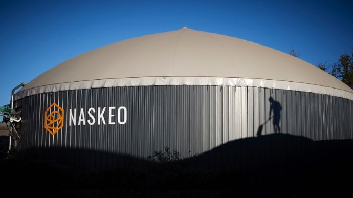 Unité de méthanisation Mono-métha réalisée par Naskeo.