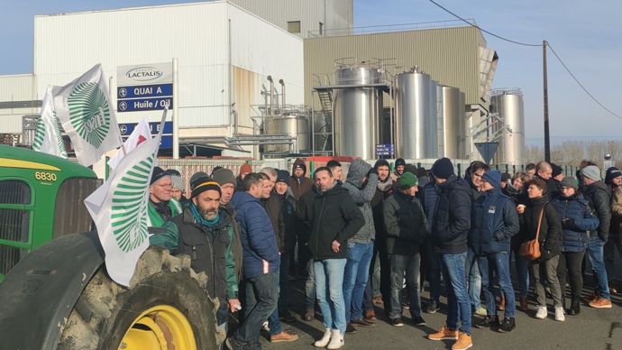Plusieurs manifestations ont eu lieu cette semaine devant les sites Lactalis.