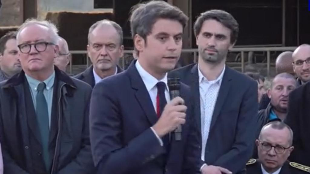 Gabriel Attal lors de l'annonce des mesures le 26 janvier en Haute Garonne