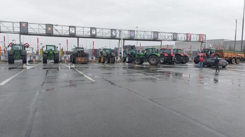 Blocage du péage de l'A29 à Amiens.