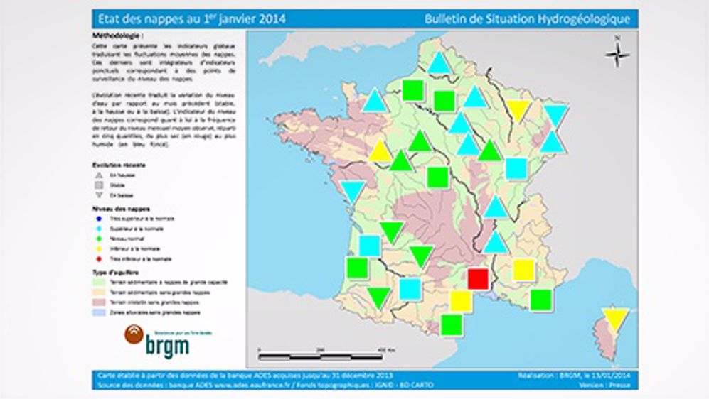 Niveau majoritairement normal voire supérieur à la normale au 1er janvier