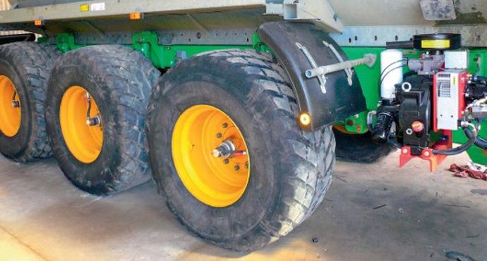 télégonflage Sodijantes sur tonne à lisier 3 essieux