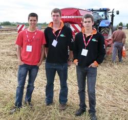Valentin Guyon (Aisne), Florian Couloigner (Finistère) et Antoine Dellattre (Pas de Calais) à Terre à Terre 2009