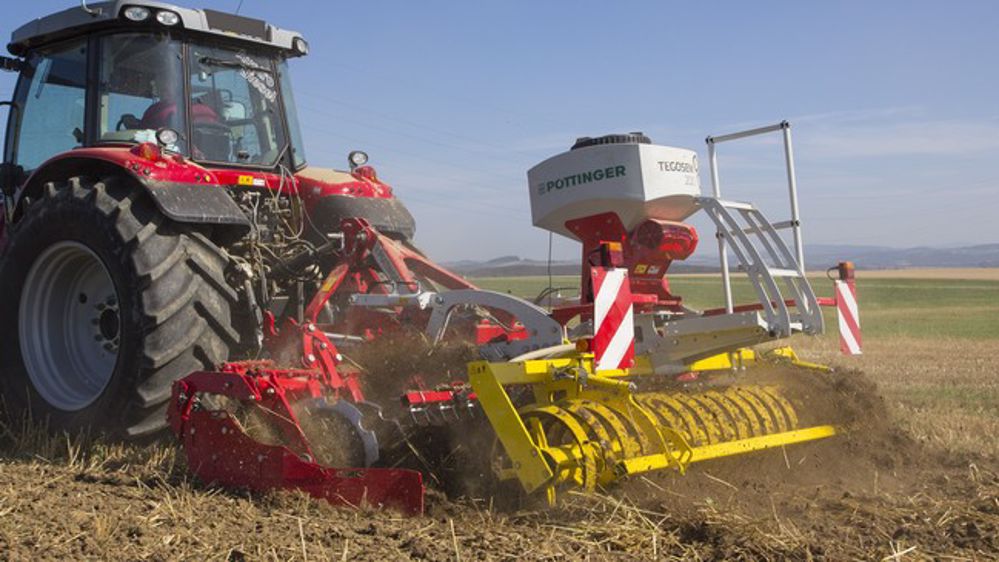 L'implantation des couverts au déchaumage par Pöttinger