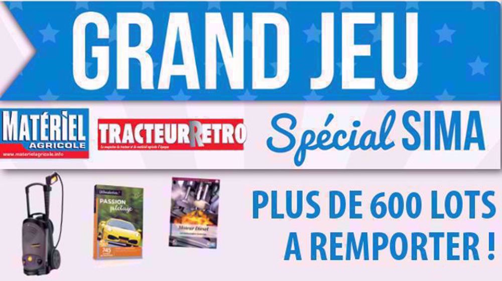 Grand jeu SIMA 2017 : tentez votre chance sur notre stand !