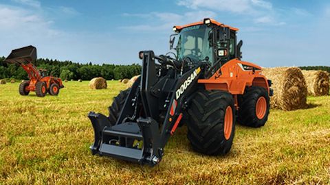 Une agrochargeuse Doosan de 16,5 t Une agrochargeuse Doosan de 16,5 t