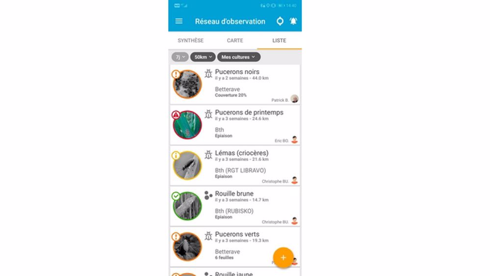 La surveillance collaborative des parcelles La surveillance collaborative des parcelles