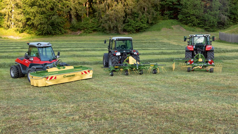 Krone monte en alpage avec les Highland Krone monte en alpage avec les Highland