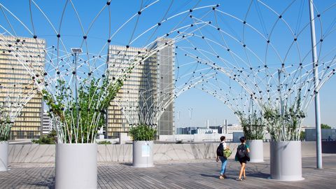 « Corolle », cette structure végétalisée innovante faite d’un matériau composite, a forgé la réputation d’Urban Canopee. « Corolle », cette structure végétalisée innovante faite d’un matériau composite, a forgé la réputation d’Urban Canopee.