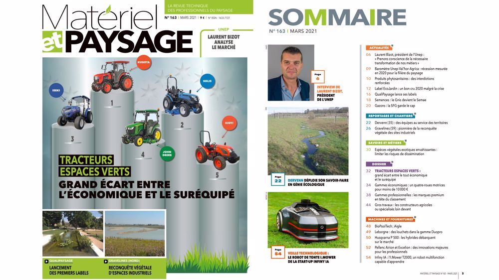Ce mois-ci dans Matériel et Paysage
