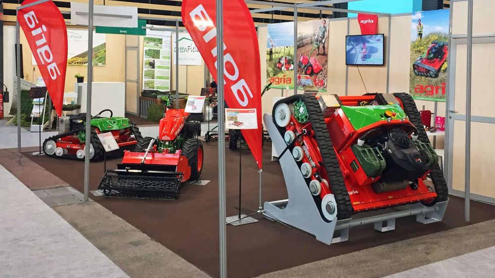 Le stand Agria sur le salon Paysalia, en décembre 2021. Le stand Agria sur le salon Paysalia, en décembre 2021.