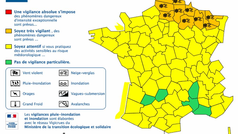 Alerte orange à la neige et au verglas dans le Nord-Est