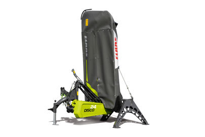 Un dispositif pour stocker la machine en position repliée, est proposé en option pour les Disco 10 et 100. © Claas