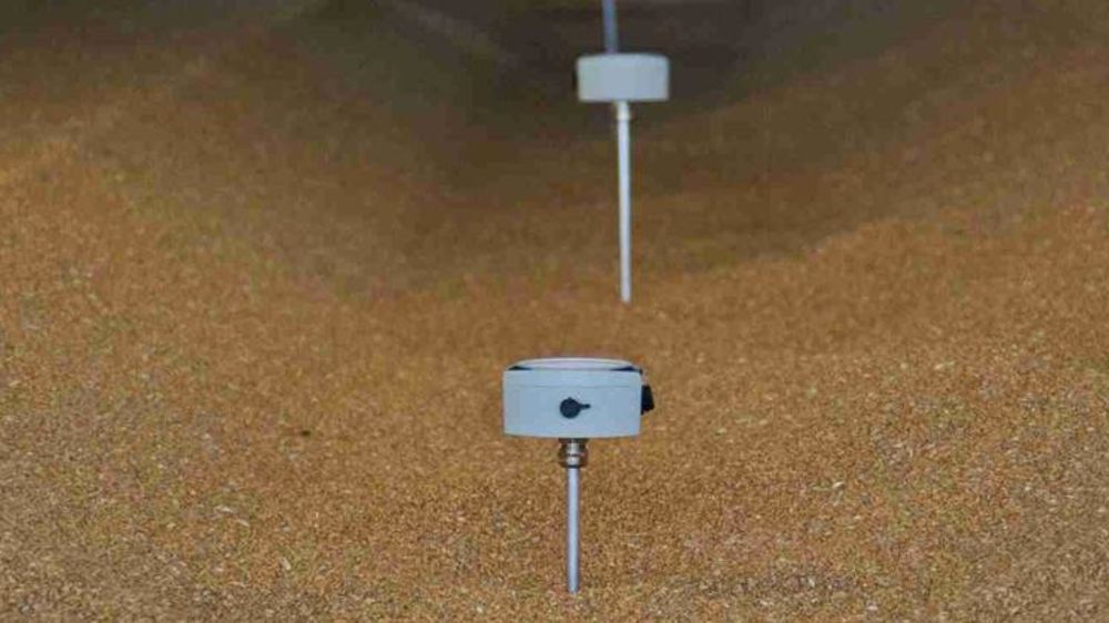 Silo Manager d’Agram utilise des capteurs insérés dans le tas de grain. © Agram