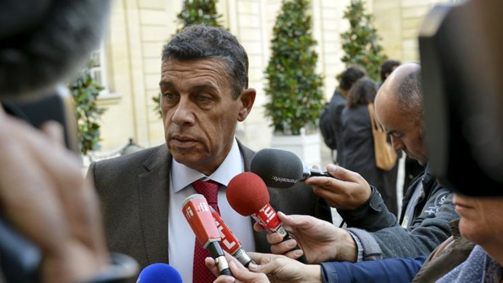 Xavier Beulin à la sortie de la réunion sur le plan de consolidation et de refinancement de l’agriculture le 4 octobre 2016. © Cédric Faimali/GFA