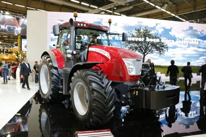 Les pneus Agrimax V-Flecto étaient également présentés sur le stand McCormick, sur un tracteur X7.6 Tier 4 final © v.gobert