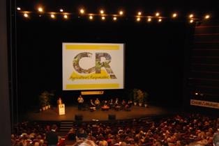 La salle du congrès de la coordination rurale à Poitiers.