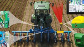 La bineuse contrôle le tracteur La bineuse contrôle le tracteur