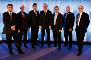Les membres du comité exécutif du nouveau groupe issu de la fusion entre Champagne Céréales et nouricia.