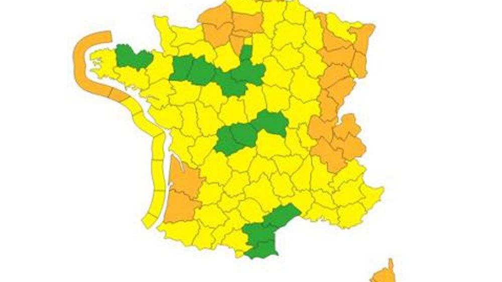 24 départements en vigilance orange