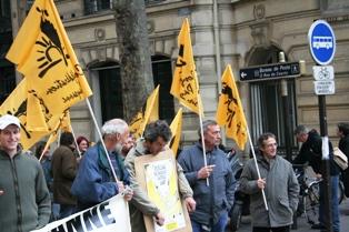 Manifestation des producteurs laitiers de la CP en 2008