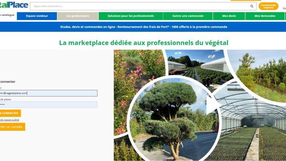 La marketplace Vegetalplace.com, présentée à Paysalia vise à mettre en relation la production française avec les acheteurs, particulièrement dans le secteur du paysage. ©Vegetalplace La marketplace Vegetalplace.com, présentée à Paysalia vise à mettre en relation la production française avec les acheteurs, particulièrement dans le secteur du paysage. ©Vegetalplace