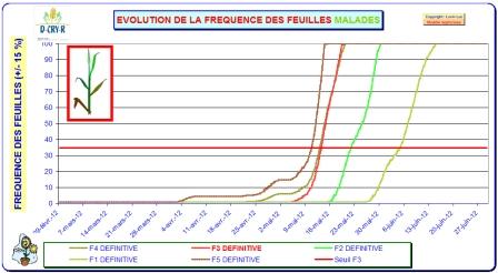 Fréquence de feuilles malades. Cliquer pour agrandir.