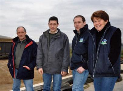 Les quatre asociés du Gaec (de gauche à droite) : 