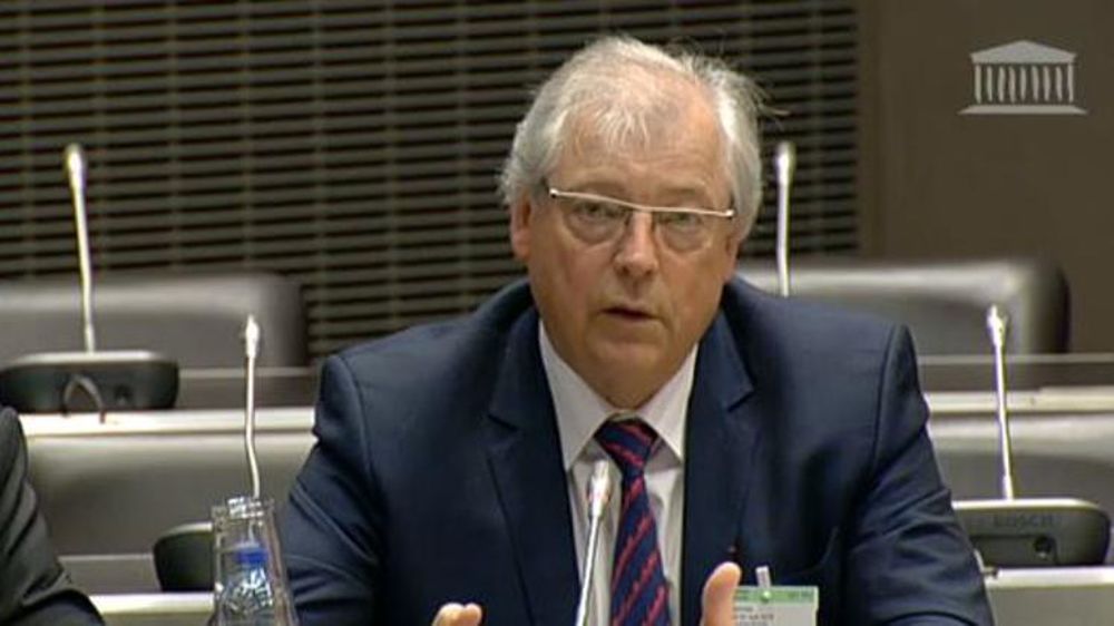 Guillaume Roué, le président d’Inaporc, ce 7 mai 2019 à l’Assemblée nationale. © Assemblée nationale