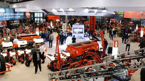 Stand Kuhn sur le salon Agritechnica 2017. © L. Coassin/GFA Stand Kuhn sur le salon Agritechnica 2017. © L. Coassin/GFA