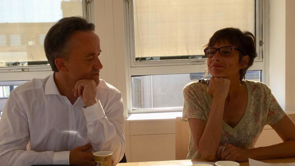 Philippe Mauguin, PDG de l’Inra, et Valérie Péan, directrice de la Mission Agrobiosciences-Inra. © A. Coeuru/GFA
