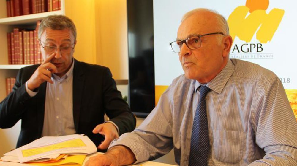 Éric Thirouin et Philippe Pinta lors d’un point de presse de l’AGPB le 17 avril. © H. Parisot/GFA