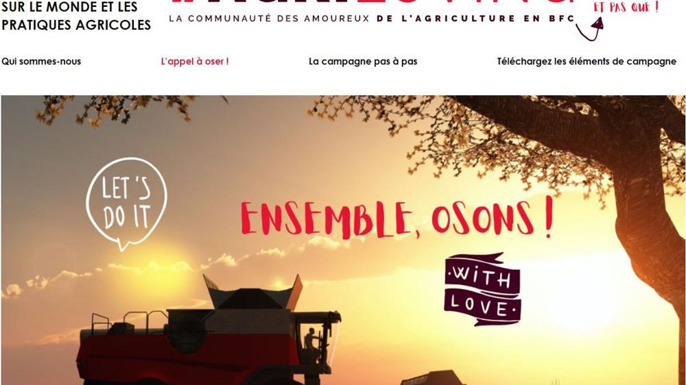 Face à l’Agribashing, JA Bourgogne Franche Comté a lancé Agriloving. © Agriloving