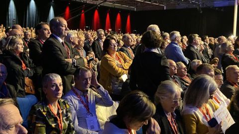 Emmanuel Macron a plus généralement attisé la circonspection, voire l’incrédulité de son auditoire. ©Rosanne Aries/GFA Emmanuel Macron a plus généralement attisé la circonspection, voire l’incrédulité de son auditoire. ©Rosanne Aries/GFA