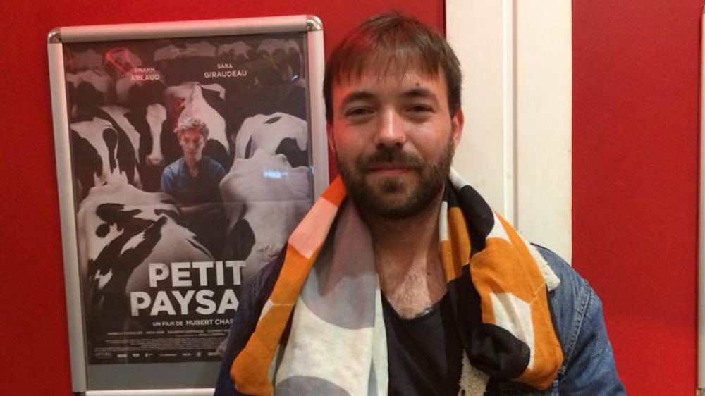 Hubert Charuel, à la sortie de la projection de son film, mercredi soir à Paris. © M.-G. Miossec