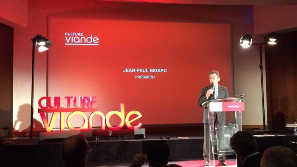 Jean-Paul Bigard ce 17 octobre 2017 lors de l’assemblée générale de Culture Viande. © E. Casalegno/GFA