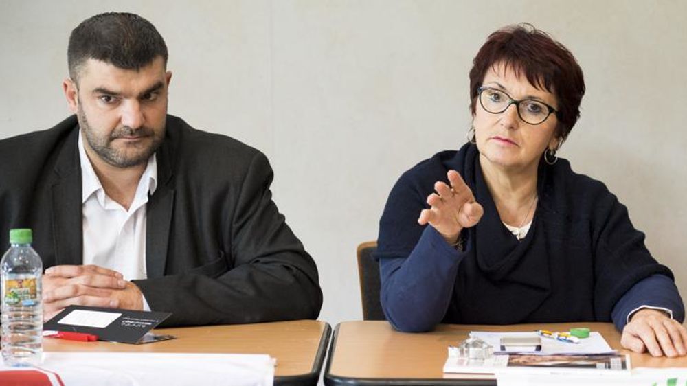 Jérémy Decerle, président de Jeunes Agriculteurs, et Christiane Lambert, présidente de la FNSEA. © Jérôme Chabanne