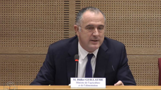 Didier Guilllaume en audition à la commission des affaires économiques su Sénat, le 21 novembre 2018. © Sénat Didier Guilllaume en audition à la commission des affaires économiques su Sénat, le 21 novembre 2018. © Sénat