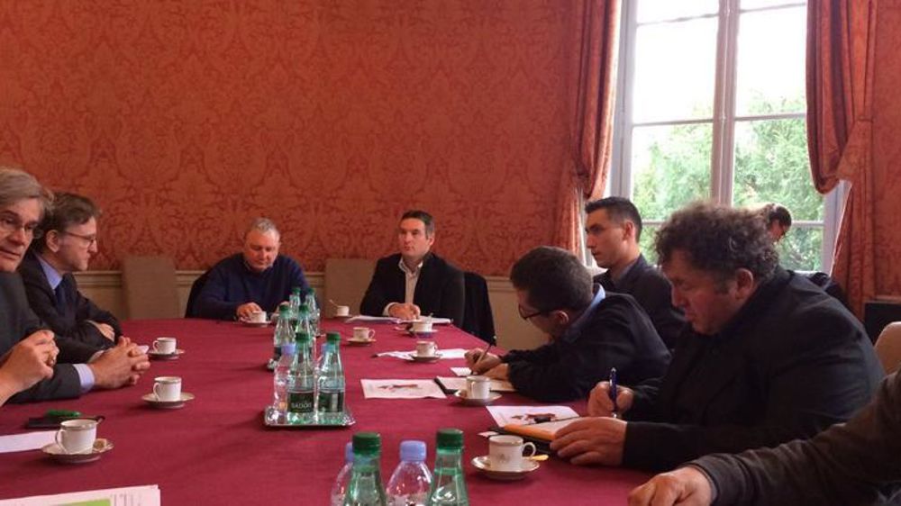 Réunion des représentants syndicaux mardi avec le ministre. © Twitter FNSEA