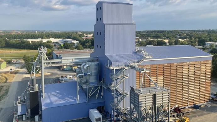 Gersycoop détient aujourd’hui deux silos stockeurs bio à Fleurance (photo) d’une capacité de 11 000 t, et à Berdoues d’une capacité de 5 000 t. © GERSYCOOP