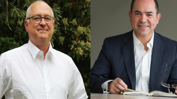 Pierre Flye Sainte Marie, DG de Caussade Semences Group, et Philippe Saux, DG d’Euralis Semences, ont entamé des pourparlers en vue de rapprocher leurs deux entreprises. © D.R.