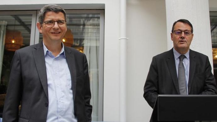 Damien Bourgarel, directeur général, et Pascal Viguier, président de Limagrain. © L. PETIT