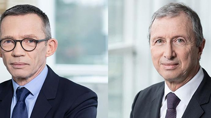 Philippe de Raynal (à dr.) qui avait été nommé à la présidence du directoire de Tereos en décembre 2020, quitte le groupe sucrier. L’intérim est confié au directeur financier, Gwenaël Eliès (à g.). © GREG GONZALEZ