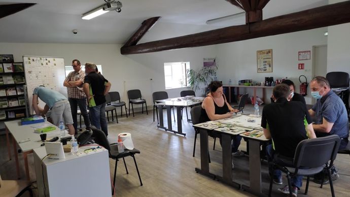 Huit TC de Lorca ont participé, le 9 juin, à la session pratique de la formation de la chaire Bio4Solutions avec, ici, la séance autour d’un jeu donnant lieu à une évaluation individuelle.