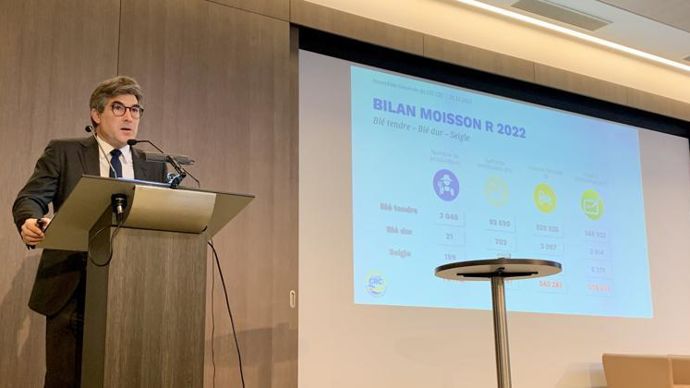 Marc Bonnet, directeur général du GIE CRC, lors de l’assemblée générale de la filière, qui s’est déroulée lundi 21 novembre à Paris. © M. SOULE