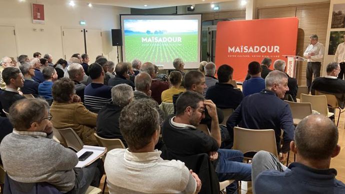 Maïsadour compte 5 000 adhérents. Près du tiers participe aux assemblées de section, un nombre en hausse de 33 % en un an. © MAÏSADOUR