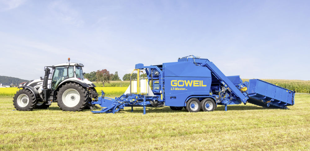 La presse-enrubanneuse Göweil dispose désormais d'un entraînement hydraulique de la chambre.