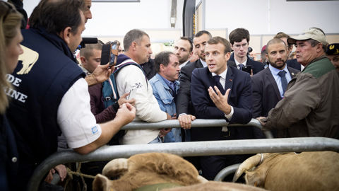 Emmanuel Macron sera présent "une grande partie de la journée" pour l'ouverture du salon international de l'Agriculture ce samedi 25 février 2023. (image d'illustration prise au Sia en 2019).