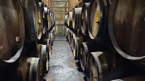 Le site historique de la maison abrite quelques centaines de fûts sur une surface de 4 000 m2.